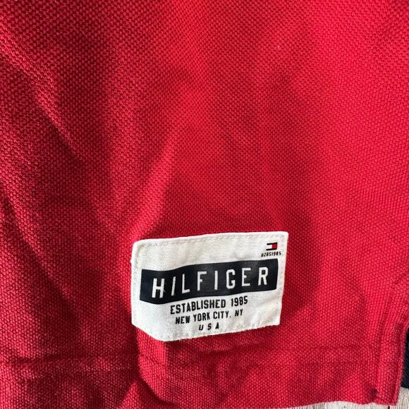 Tommy Hilfiger Custom Fit XL Brown Black Colorblock Striped Cotton Pique - Picture 6 of 7